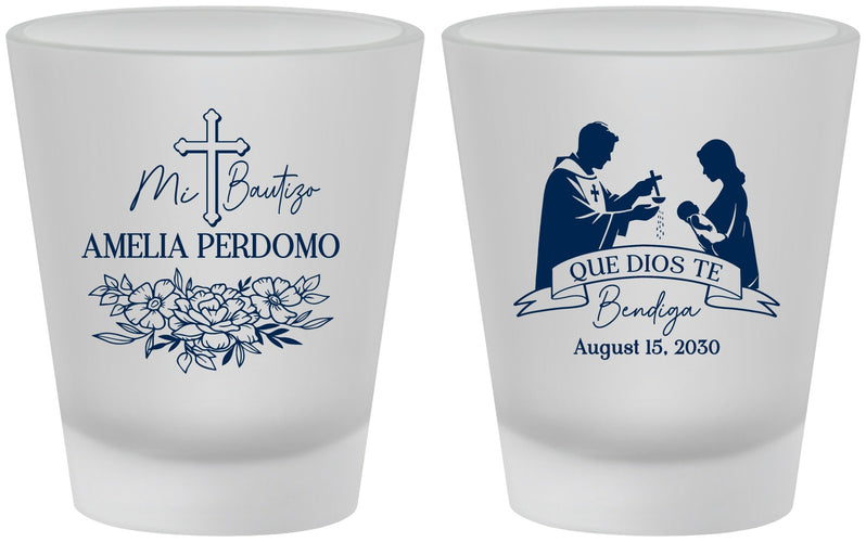 Custom Baptism Frosted Shot Glasses - Mi Bautizo | 290001