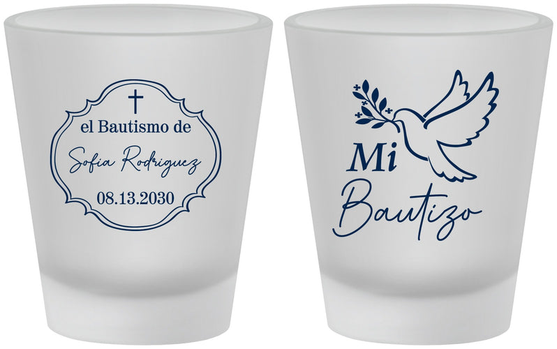 Custom Baptism Frosted Shot Glasses - Mi Bautizo | 290002