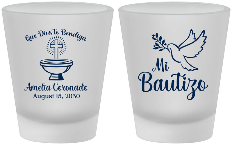 Custom Baptism Frosted Shot Glasses - Mi Bautizo | 290003