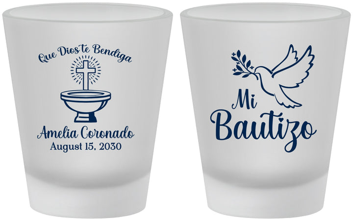 Custom Baptism Frosted Shot Glasses - Mi Bautizo | 290003