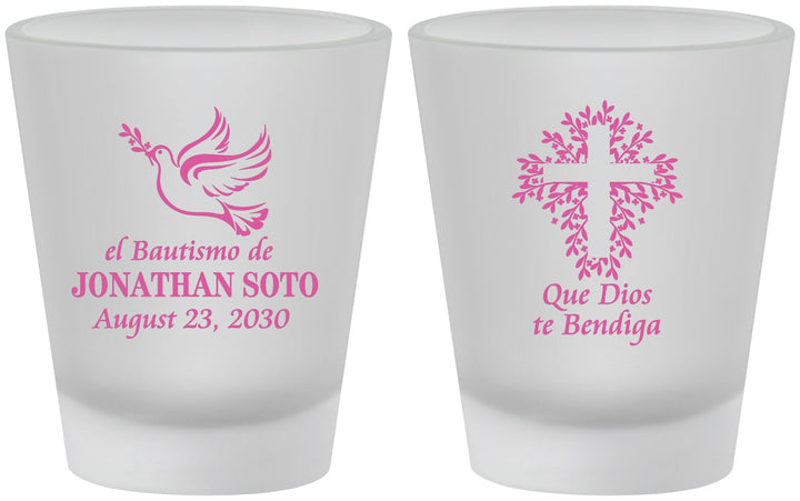 Custom Baptism Frosted Shot Glasses - Mi Bautizo | 290004