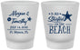 Custom Wedding Frosted Shot Glasses - Started On The Beach | 295