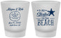 Custom Wedding Frosted Shot Glasses - Started On The Beach | 298