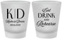 Custom Rehearsal Dinner Frosted Shot Glasses - Eat Drink Rehearse | 30000