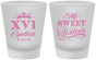 Custom 16th Birthday Frosted Shot Glasses - Tiara | 300003