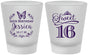 Custom 16th Birthday Frosted Shot Glasses - Butterfly | 300005