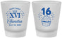 Custom 16th Birthday Frosted Shot Glasses - Cupcake | 300007