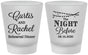 Custom Rehearsal Dinner Frosted Shot Glasses - The Night Before | 30006
