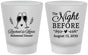 Custom Rehearsal Dinner Frosted Shot Glasses - The Night Before | 30008