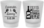 Custom Wedding Frosted Shot Glasses - Fiesta Siesta Tequila Repeat | 306