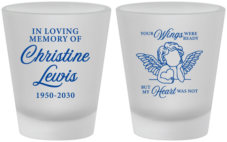 Custom Memorial Frosted Shot Glasses - In Loving Memory | 310000