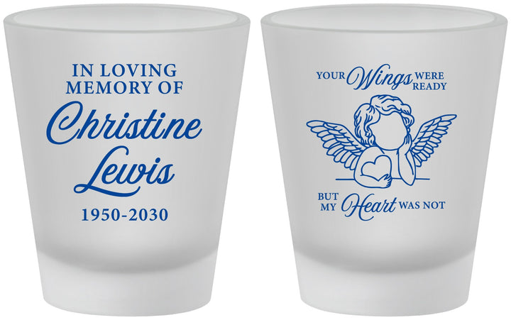 Custom Memorial Frosted Shot Glasses - In Loving Memory | 310000