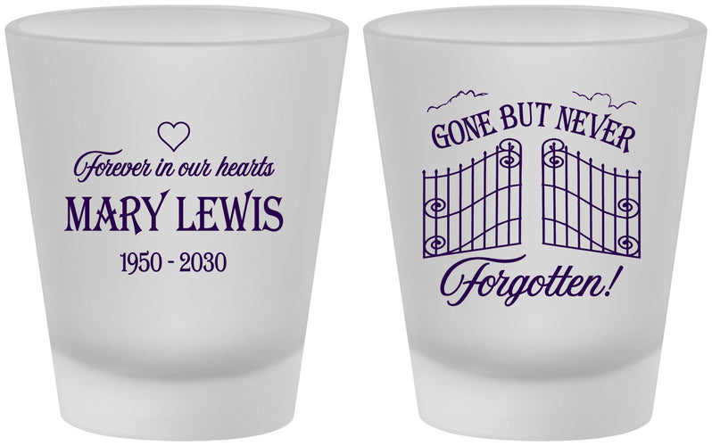 Custom Memorial Frosted Shot Glasses - Gone But Never Forgotten | 310001