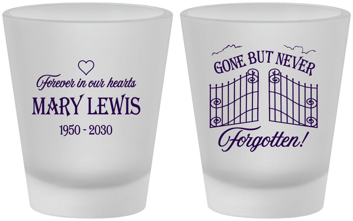 Custom Memorial Frosted Shot Glasses - Gone But Never Forgotten | 310001