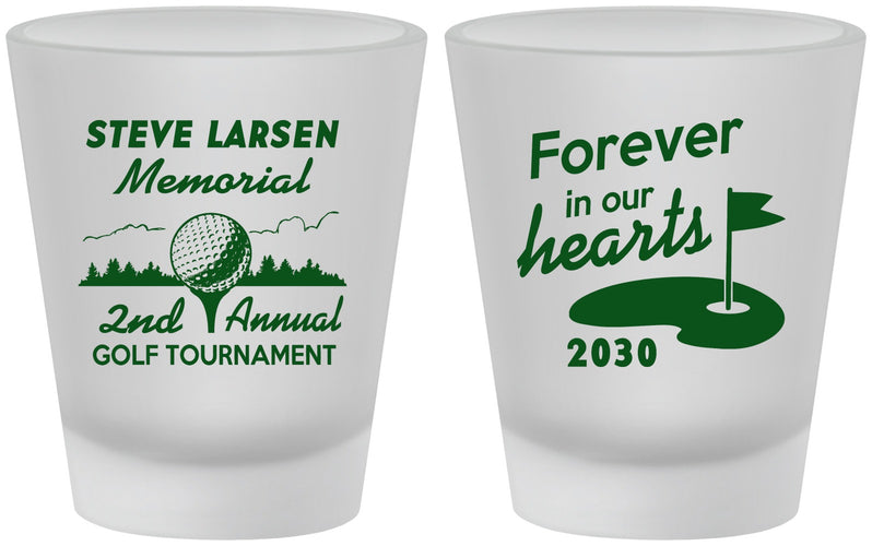 Custom Memorial Frosted Shot Glasses - Forever In Our Hearts | 310006