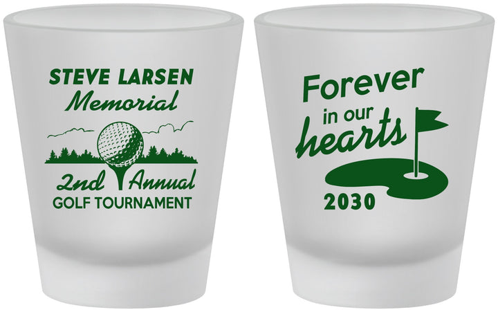 Custom Memorial Frosted Shot Glasses - Forever In Our Hearts | 310006
