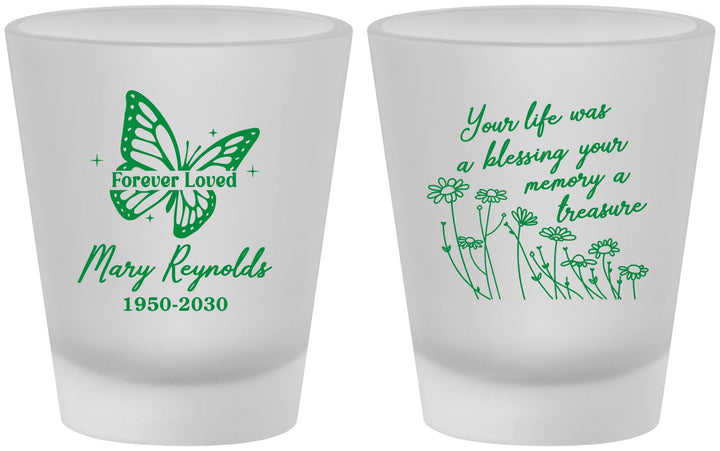 Custom Memorial Frosted Shot Glasses - Forever Loved | 310013