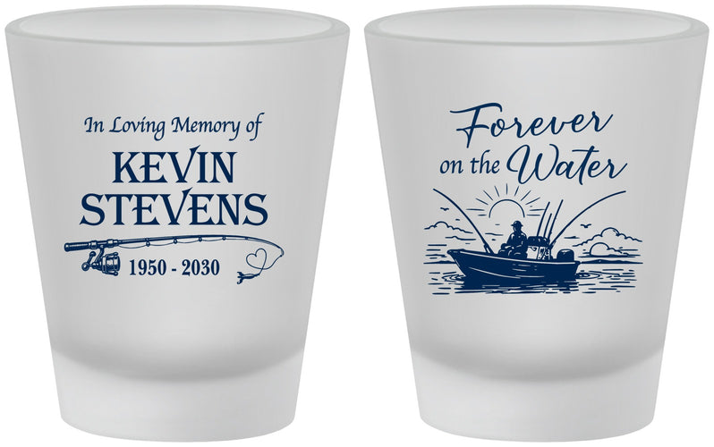 Custom Memorial Frosted Shot Glasses - Forever On The Water | 310019