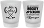 Custom Wedding Frosted Shot Glasses - We Interrupt Hockey | 312