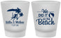 Custom Wedding Frosted Shot Glasses - We Did It On The Beach | 317