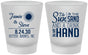 Custom Wedding Frosted Shot Glasses - Sun Sand Drink In My Hand | 319
