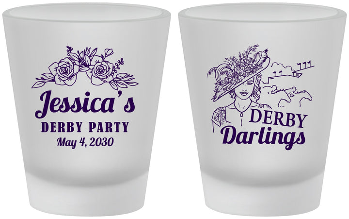 Custom Derby Day Frosted Shot Glasses - Derby Darlins | 320004