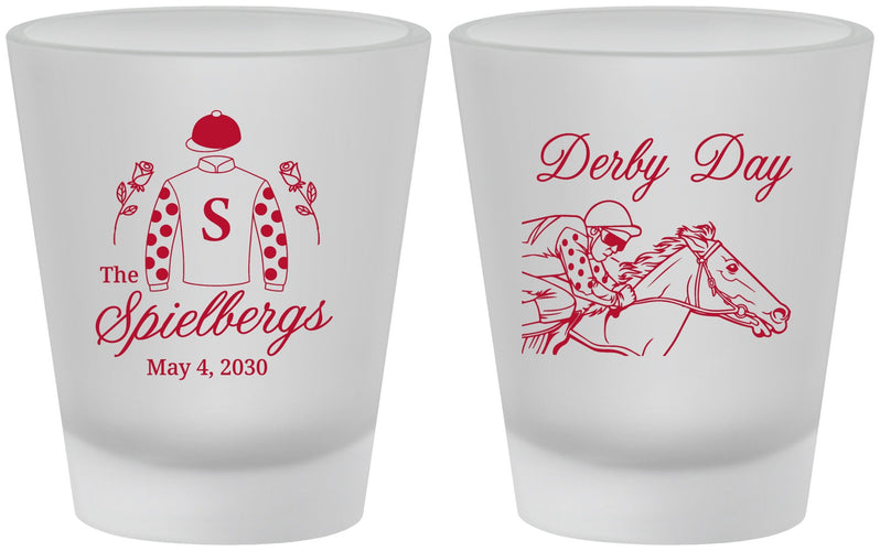 Custom Derby Day Frosted Shot Glasses - Horses | 320007