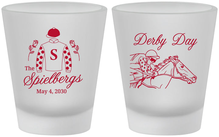 Custom Derby Day Frosted Shot Glasses - Horses | 320007