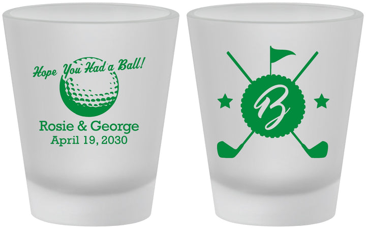 Custom Wedding Frosted Shot Glasses - Golf | 325