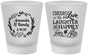 Custom Wedding Frosted Shot Glasses - Love Laughter Happily | 326