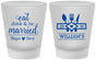 Custom Wedding Frosted Shot Glasses - Eat Drink Be Married | 327
