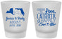 Custom Wedding Frosted Shot Glasses - Love Laughter Happily | 329