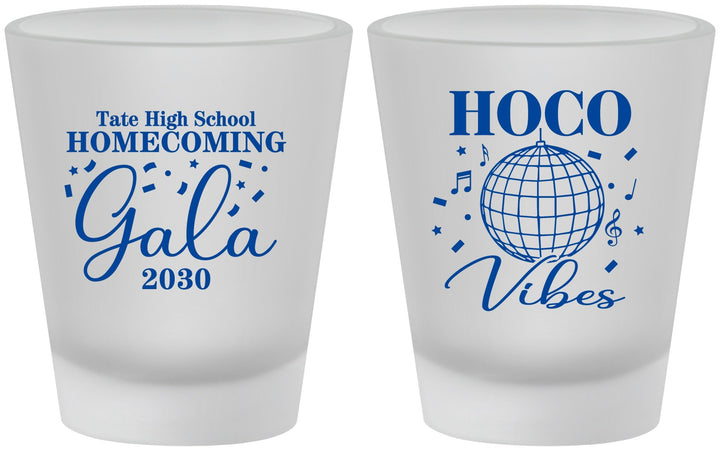 Custom Homecoming Frosted Shot Glasses - Hoco Vibes | 330006