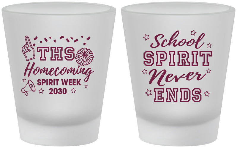 Custom Homecoming Frosted Shot Glasses - Spirit Week | 330011