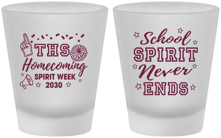 Custom Homecoming Frosted Shot Glasses - Spirit Week | 330011
