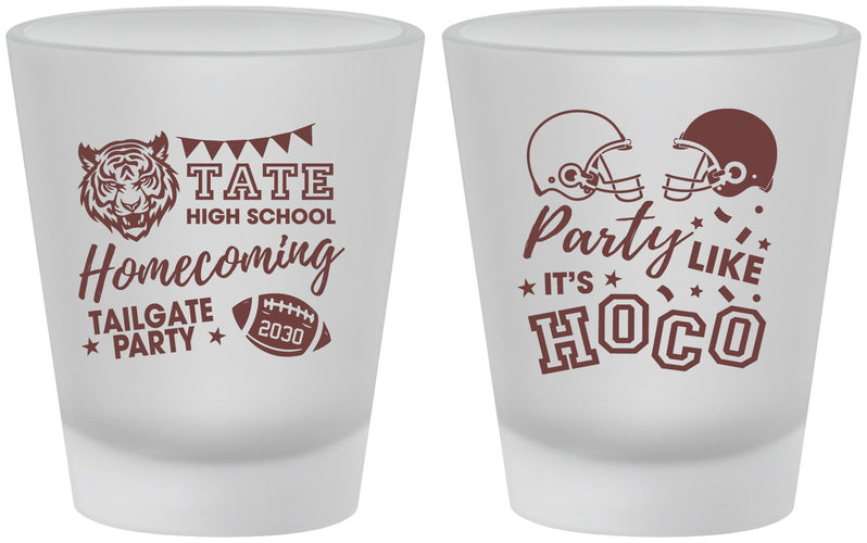 Custom Homecoming Frosted Shot Glasses - Party Like Its Hoco | 330012