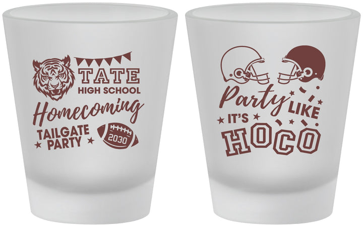 Custom Homecoming Frosted Shot Glasses - Party Like Its Hoco | 330012