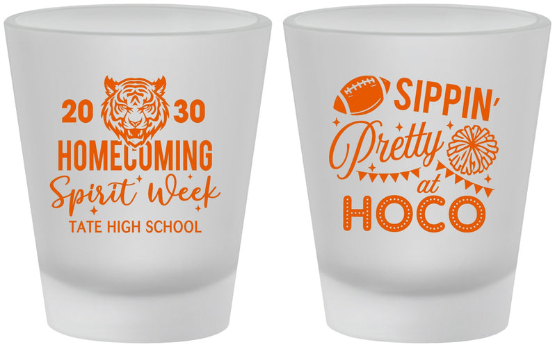 Custom Homecoming Frosted Shot Glasses - Hoco Spirit Week | 330014
