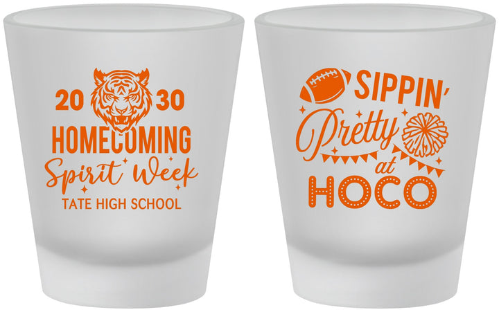 Custom Homecoming Frosted Shot Glasses - Hoco Spirit Week | 330014