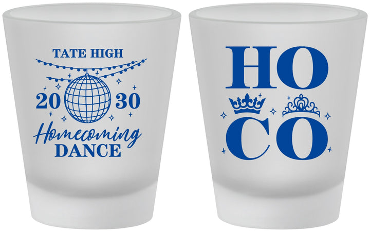 Custom Homecoming Frosted Shot Glasses - Hoco Dance | 330016