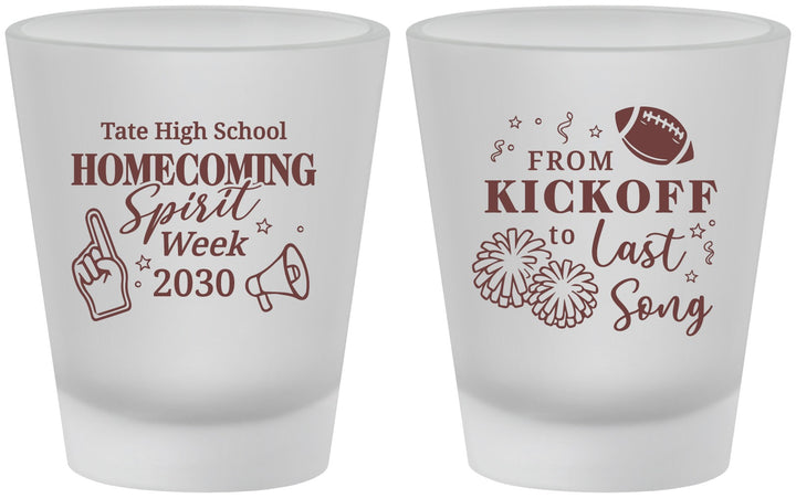 Custom Homecoming Frosted Shot Glasses - Spirit Week | 330019