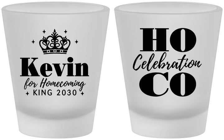 Custom Homecoming Frosted Shot Glasses - Hoco King Vote | 330023