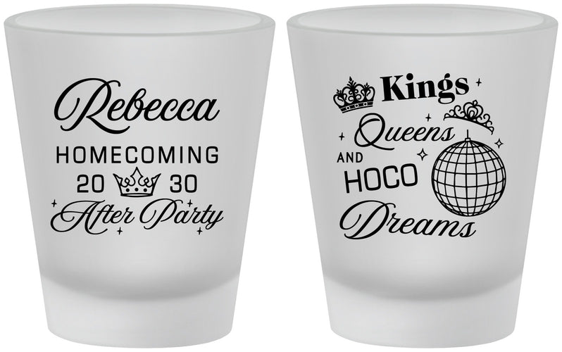 Custom Homecoming Frosted Shot Glasses - Hoco After Party | 330027