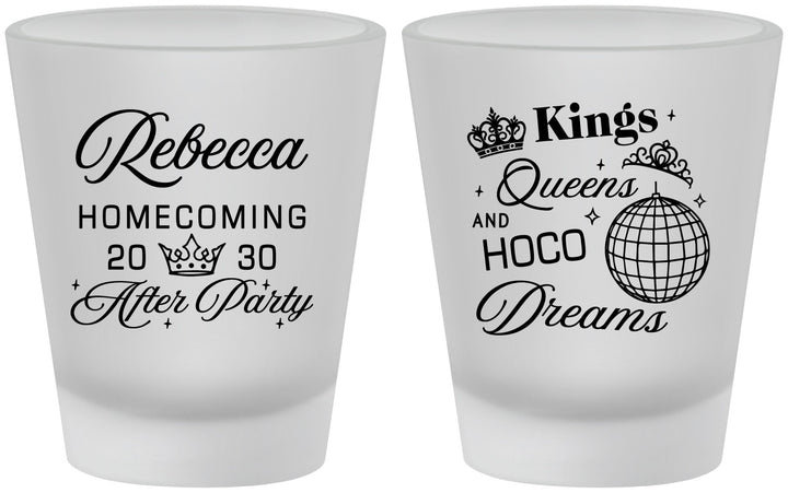 Custom Homecoming Frosted Shot Glasses - Hoco After Party | 330027
