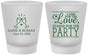 Custom Wedding Frosted Shot Glasses - Love Party | 331