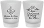 Custom Wedding Frosted Shot Glasses - Love Laughter Happily | 338