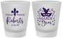 Custom Wedding Frosted Shot Glasses - Mardi Gras | 339