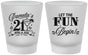 Custom 21st Birthday Frosted Shot Glasses - Let The Fun Begin | 340009
