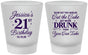 Custom 21st Birthday Frosted Shot Glasses - Candles Cake Drunk | 340010