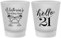 Custom 21st Birthday Frosted Shot Glasses - Hello Twenty One | 340011
